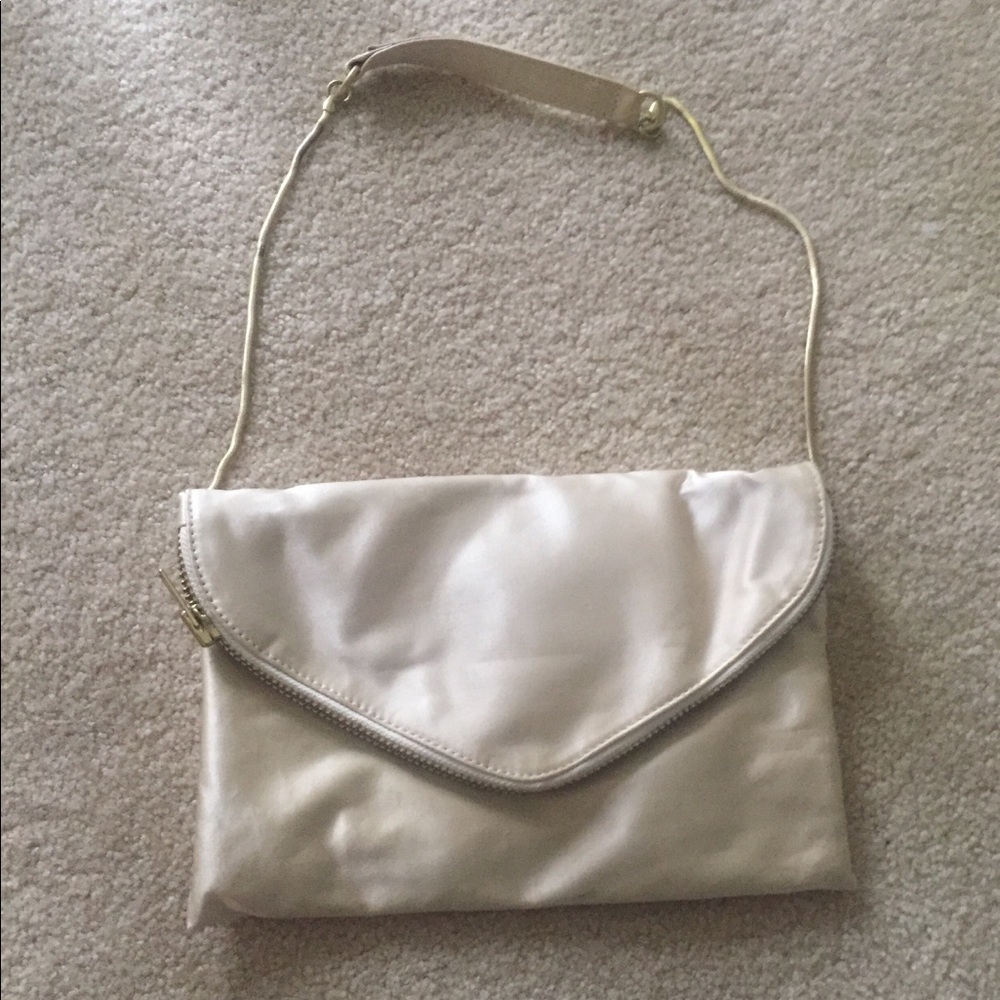 J.Crew shoulder purse/clutch in an ivory color